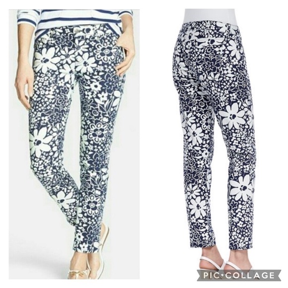 ♠️ KATE SPADE BROOM STREET Cropped Floral Jeans - Picture 1 of 12